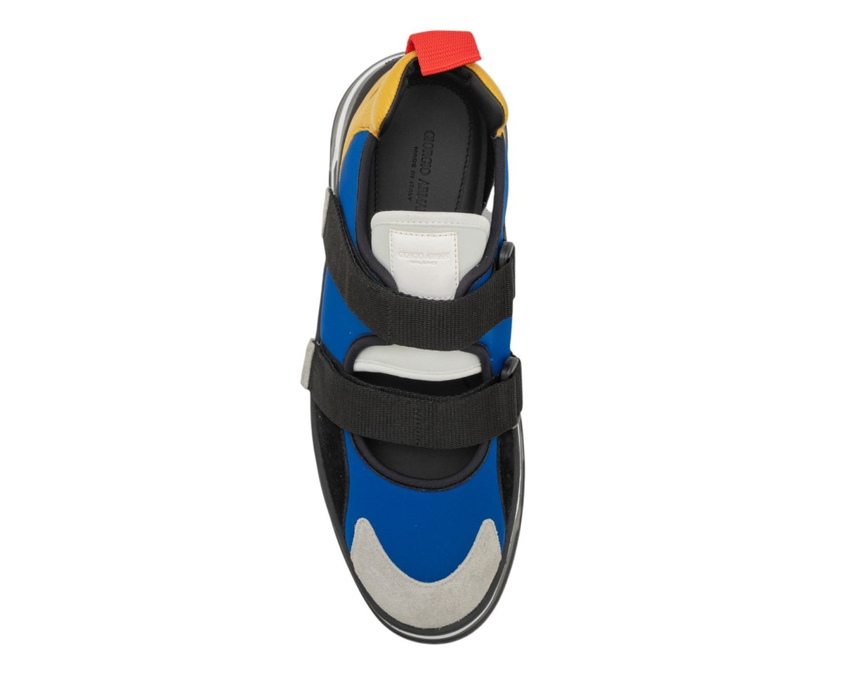 1450$ GIORGIO ARMANI Sneakers Shoes Strapped Multicolor Suede 10 UK 11 US 44 IT