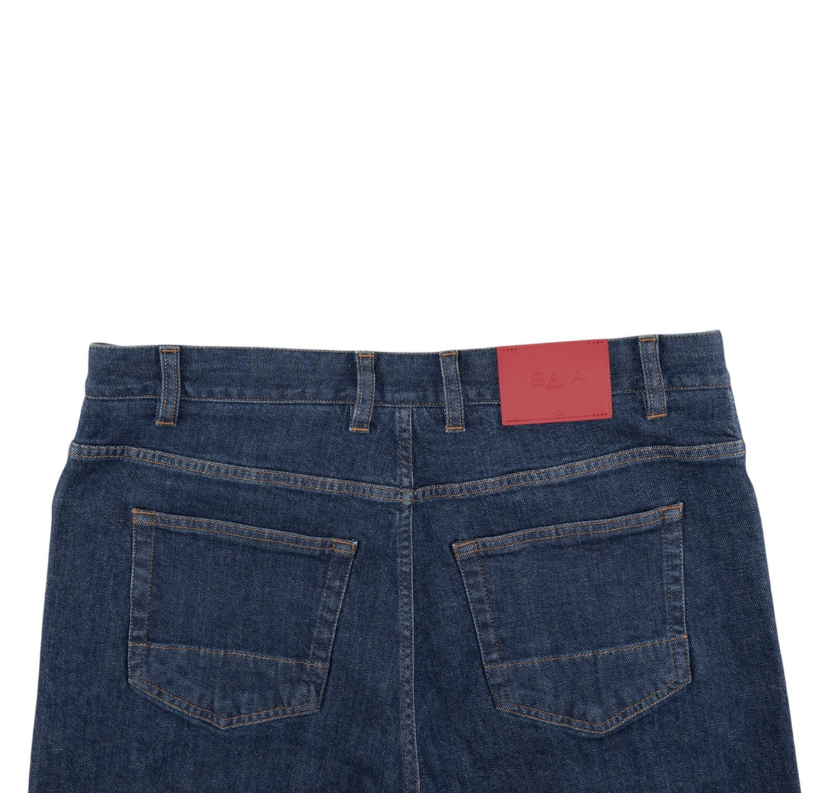 795$ ISAIA NAPOLI Blue Denim 5 Pocket Jeans Stretch Cotton Slim Fit 34 US /50 EU