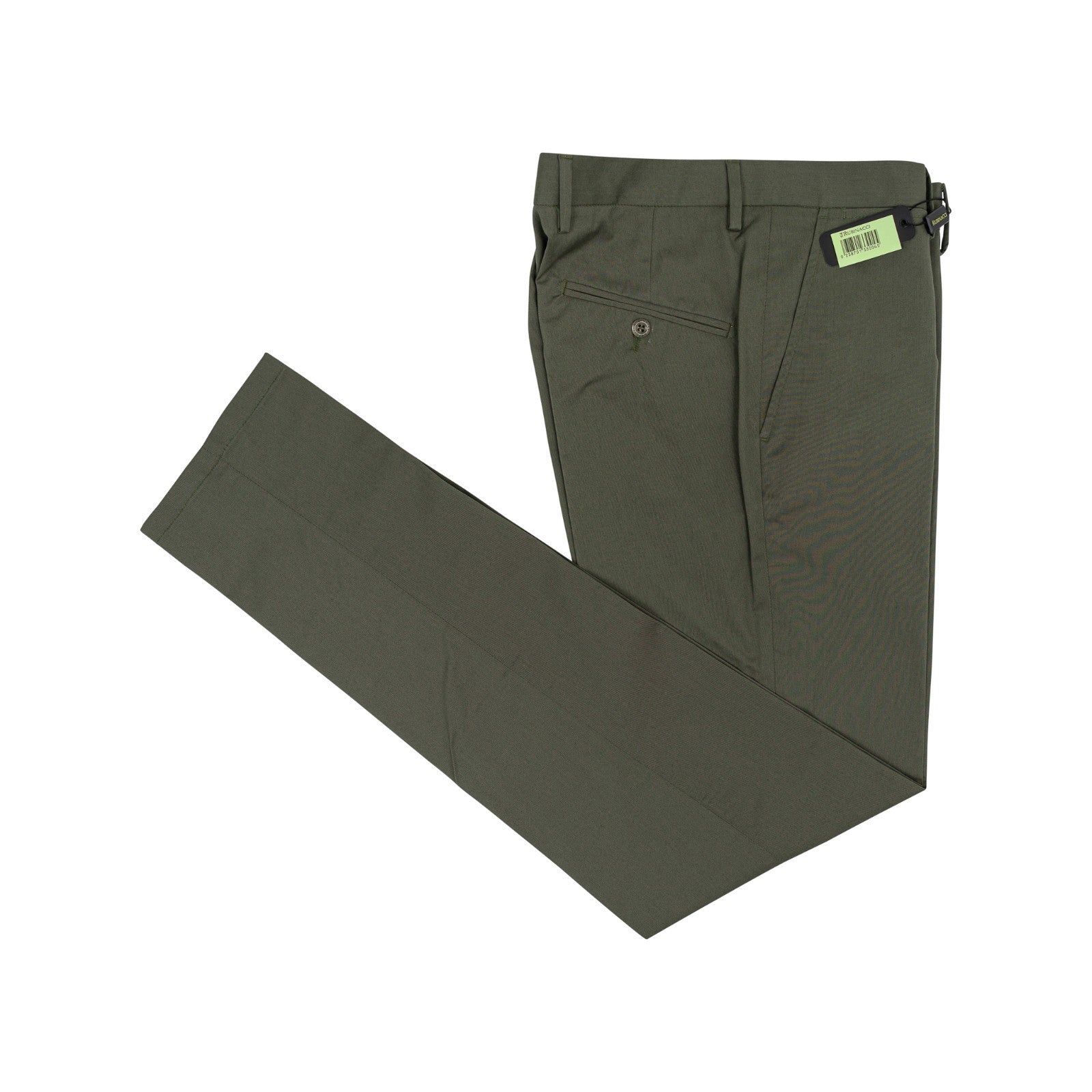 550$ RUBINACCI NAPOLI Green Cotton Trouser Pant 32 US / 48 EU Made in Napoli