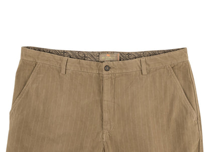 780$ ETRO MILANO Beige Flannel Cotton Pant Straight Leg Made in Italy
