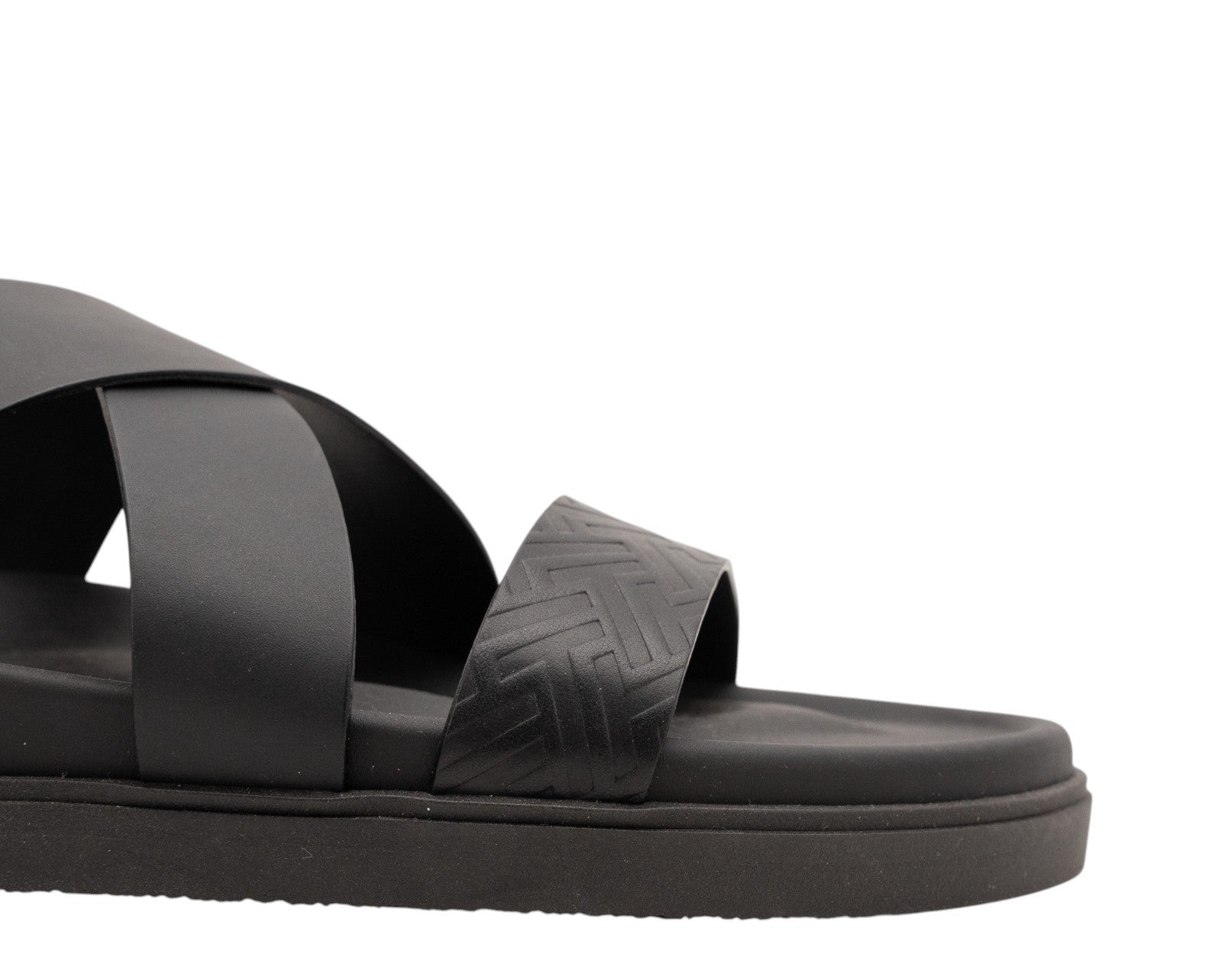 550$ TESTONI Filicudi Sandal Lux Calf Black + Dark Metal 8 UK - 9 US - 42 IT