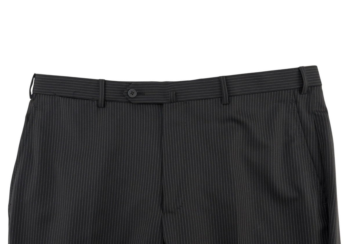 $6600 ISAIA NAPOLI "Marechiaro" Black Suit Fine Wool 4 Season 46 US / 56 EU 8R