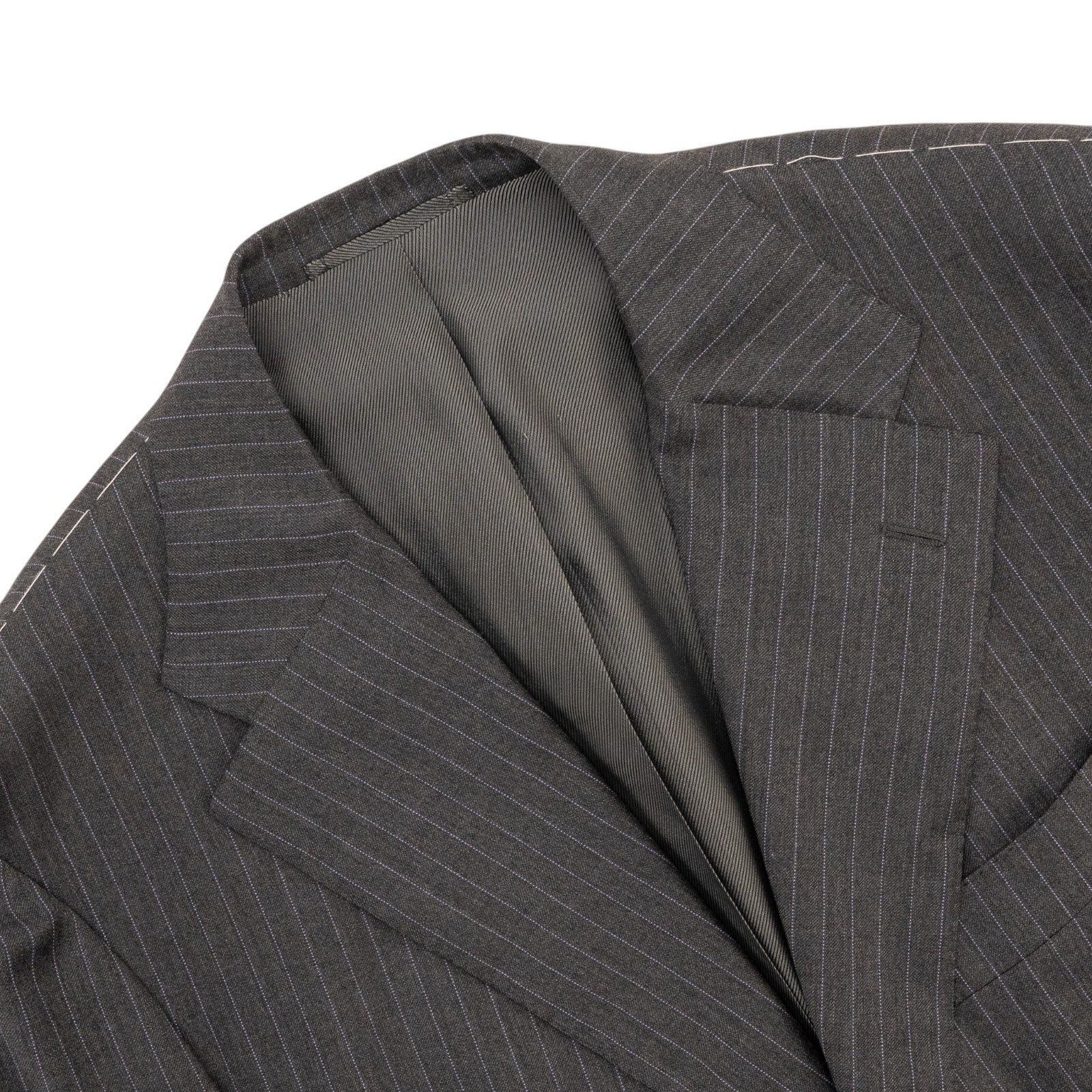 2900$ SARTORIO NAPOLI by KITON Gray Suit Wool 120's Pinstripe 46 US / 56 IT