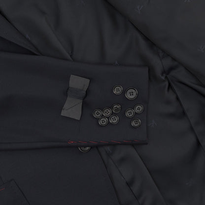 $6190 ISAIA "Capri" Blue Midnight Jacket Sport Coat Fine Wool  42 US / 52 EU  8R