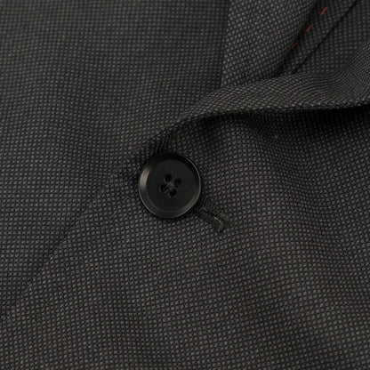 $6550 ISAIA NAPOLI "Capri" Charcoal Gray Suit Hand-Sewn Wool Micro Grisaglia