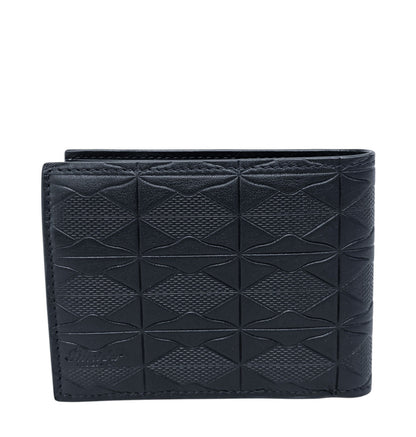350$ PINEIDER FIRENZE 1774 Embossed Leather Bifold Wallet Blue Navy