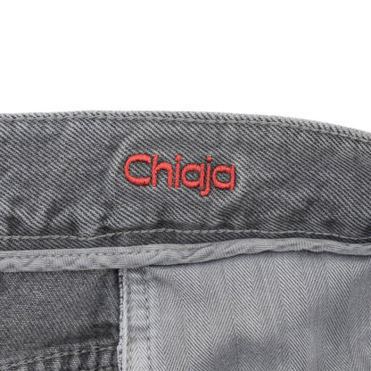 795$ ISAIA NAPOLI "Chiaia" Gray Denim Jeans 5 Pocket Pant Cotton 32 US / 48 EU