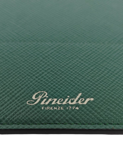 270$ PINEIDER FIRENZE Phone Holder Crossbody Green Saffiano Anti-Scratch Calf