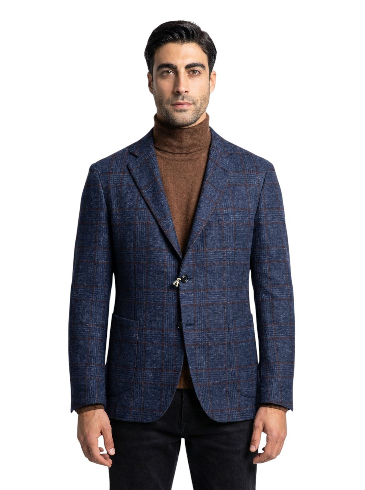 1900$ SARTORIO KITON Blue Jacket Sport Coat Wool - Silk - Linen  54 US / 64 EU