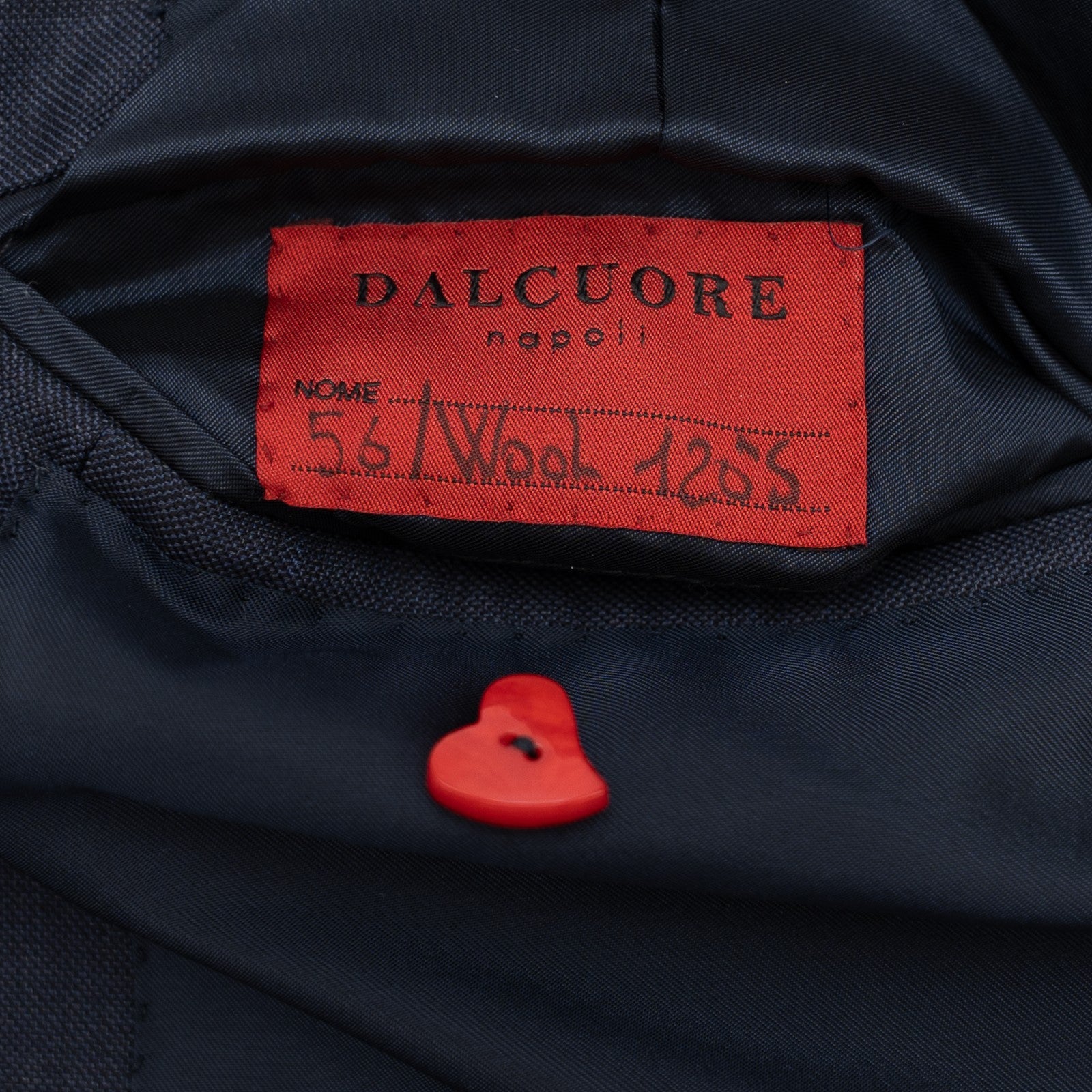 Sartoria DALCUORE NAPOLI Total Hand-Sewn Suit Blue Wool 120's 46 US / 56 EU