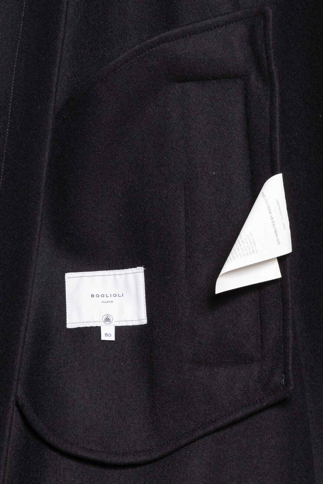 $1600 BOGLIOLI MILANO Blue Navy "DUSTER" Long Coat Heavy Wool 40 US / 50 EU