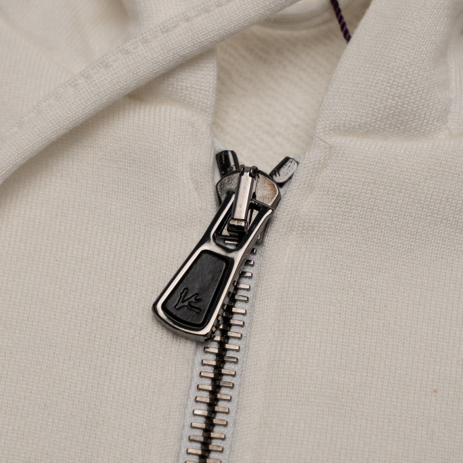 $1850 ISAIA NAPOLI White Full Zip Track Jacket Jersey Cotton - Silk Size S
