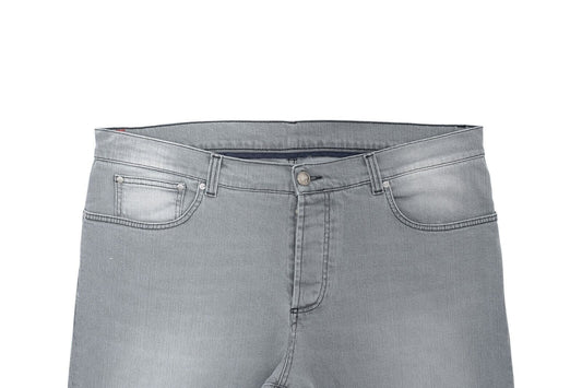 690$ ISAIA NAPOLI  Gray Denim Jeans Pant Cotton 42 US / 58 EU Regular