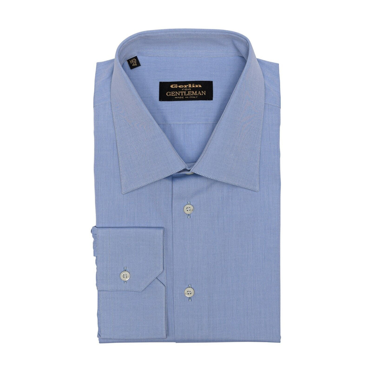 690$ LUXURY GERLIN x GENTLEMAN Shirt Blue Fine Cotton  1AR ZILLI