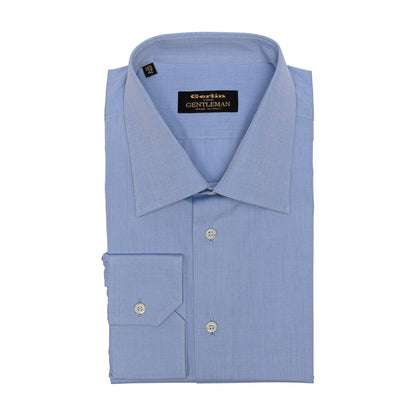 690$ LUXURY GERLIN x GENTLEMAN Shirt Blue Fine Cotton  1AR ZILLI