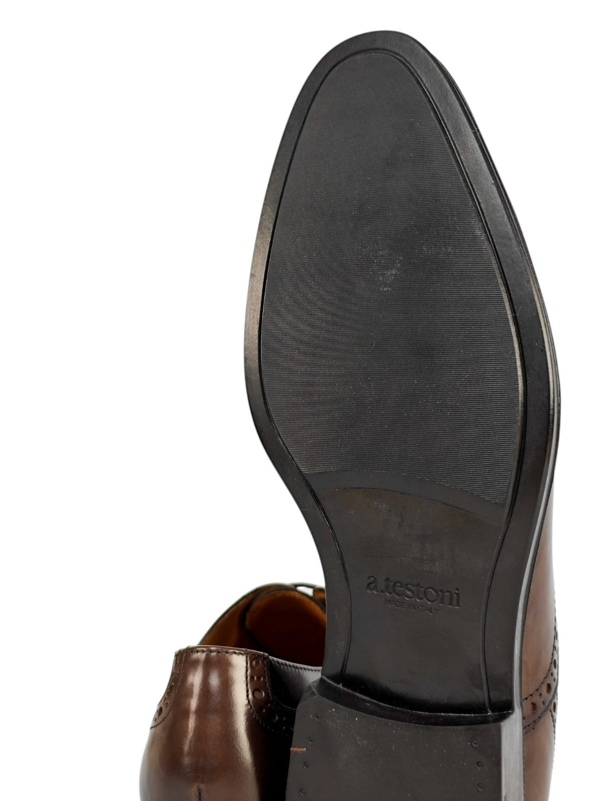 950$ TESTONI 1929 Oxford Shoes Brogue Burnished Calf Brown 7 UK / 8 US / 41 IT