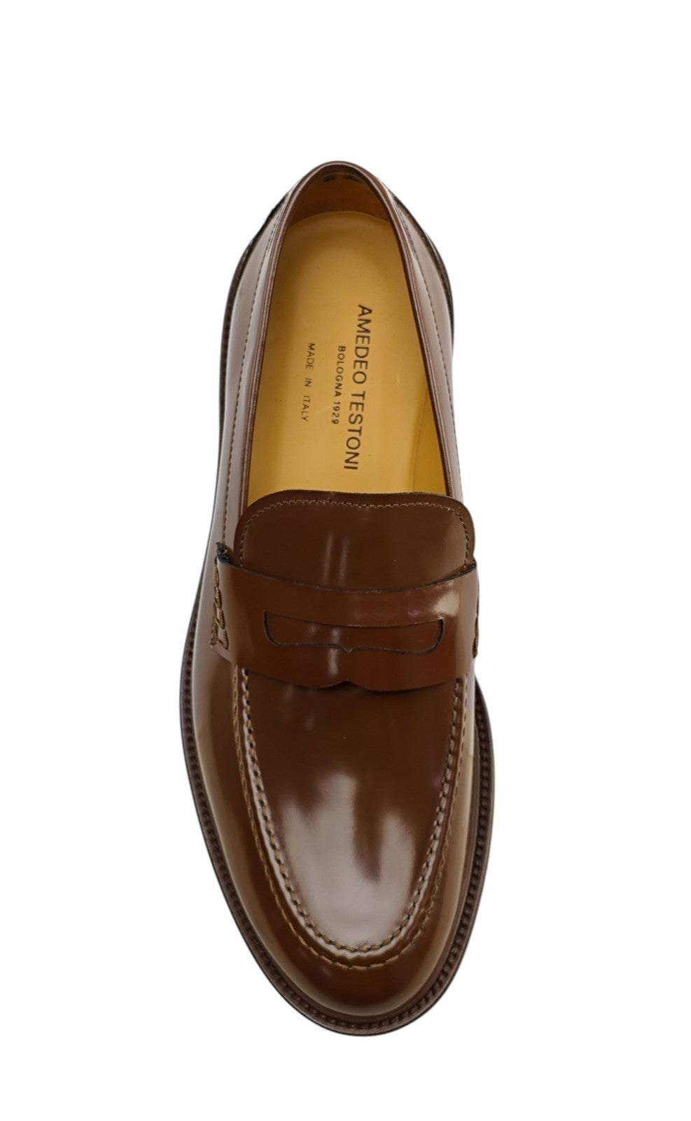 1200$ TESTONI "Vietri" Loafer Shoes Brush Off Calf Espresso 8 UK / 9 US / 42 IT