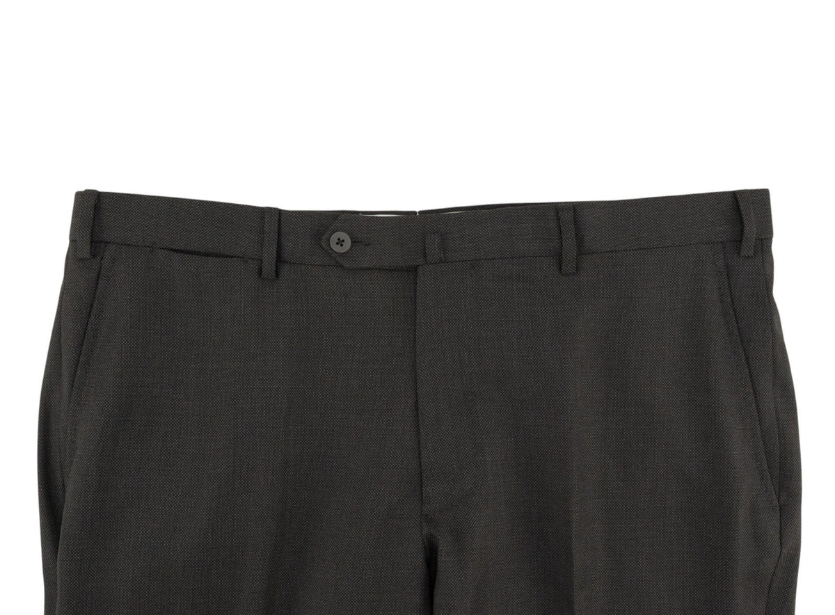 $6550 ISAIA NAPOLI "Capri" Charcoal Gray Suit Hand-Sewn Wool Micro Grisaglia