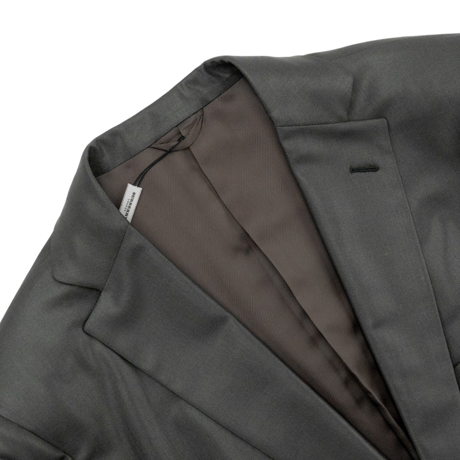 $1800 BURBERRY LONDON Dark Gray Solid Suit Wool Made in Italy 42 US / 52 EU 8R
