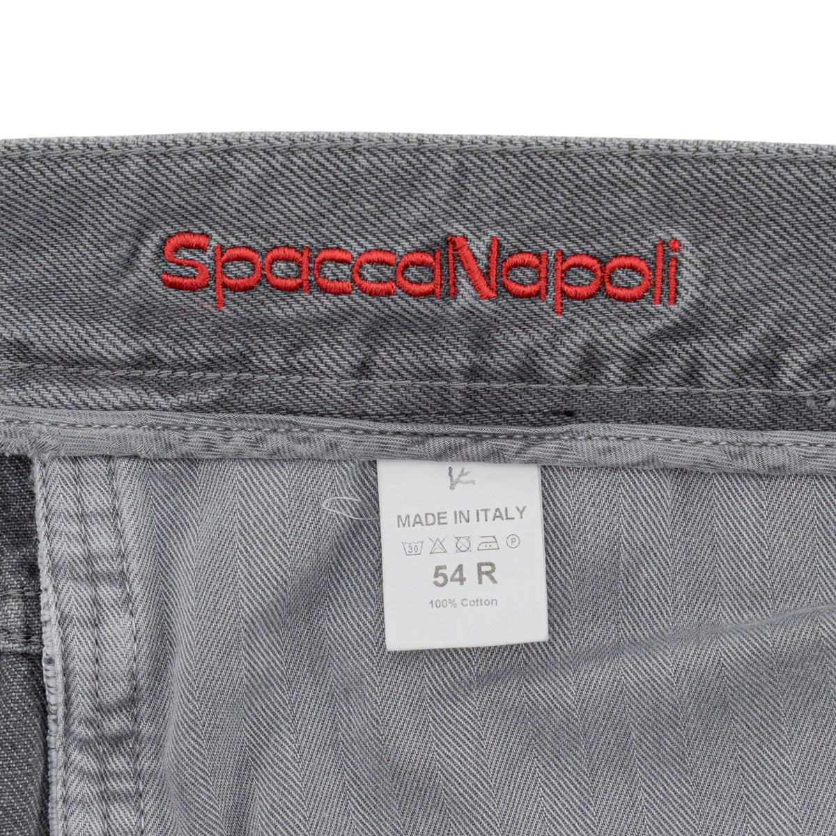 795$ ISAIA "SpaccanapolI" Gray Denim Jeans 5 Pocket Pant Cotton 38 US/54 EU