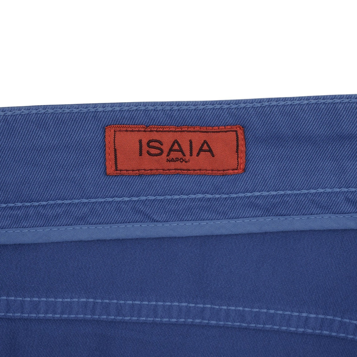 690$ ISAIA NAPOLI Royal Blue Denim 5 Pockets Pant Cotton - Made in Italy