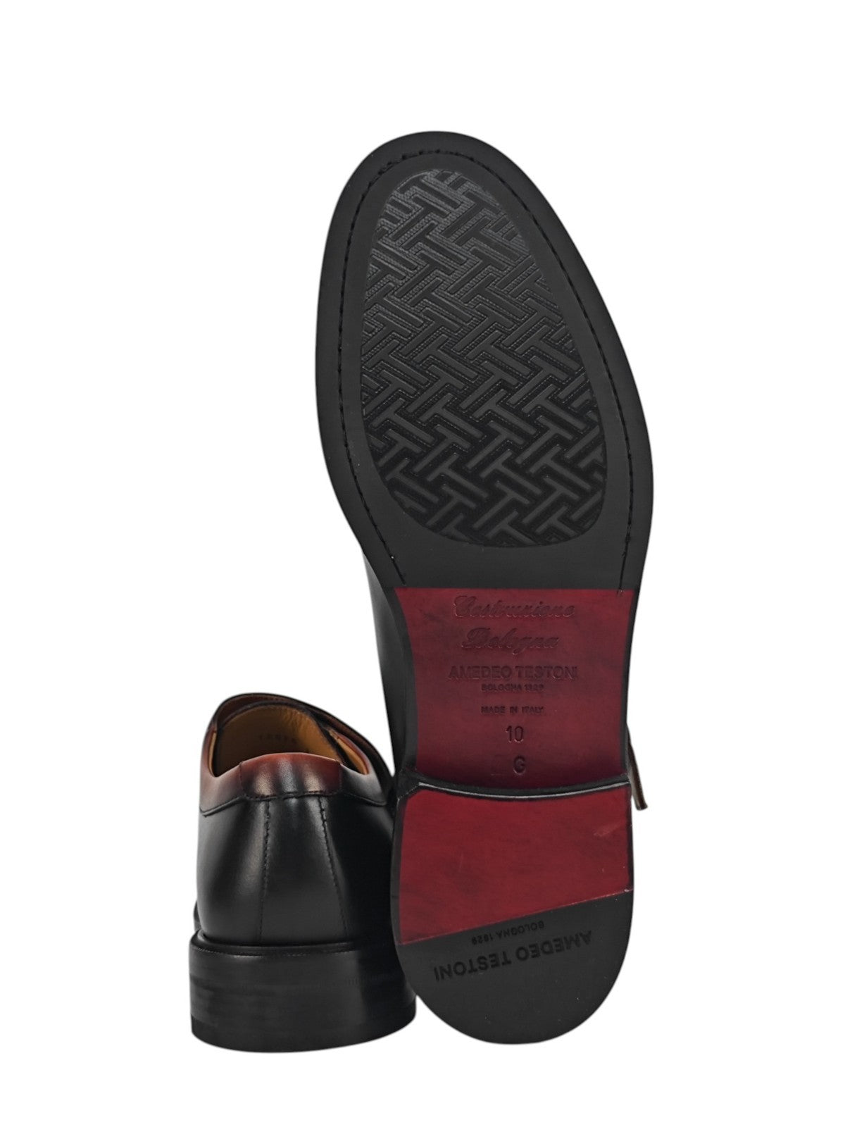 1350$ TESTONI Bolognese Goodyear Monk Shoes Black Calf 10 UK / 11 US / 44 IT