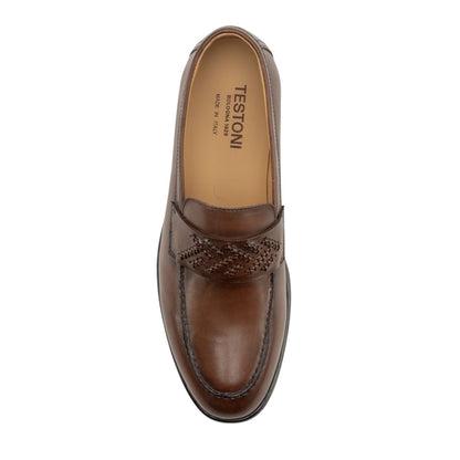 1250$ TESTONI "Portofino" Loafer Antique Brown Calf Cider 8 UK / 9 US / 42 IT