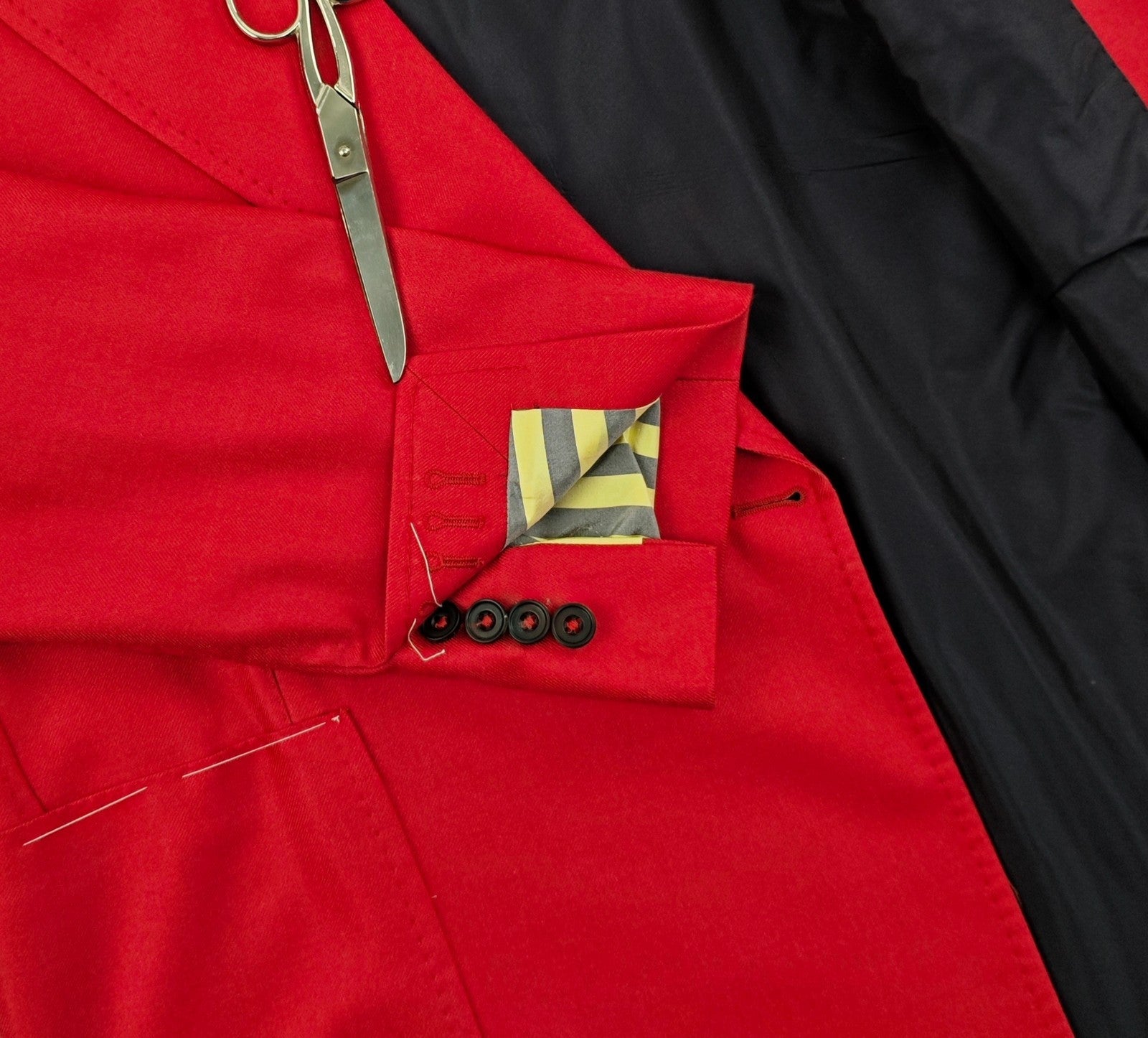 $2200 RUBINACCI NAPOLI Red Double Breasted Jacket Soft Cashmere 44 US / 54 EU