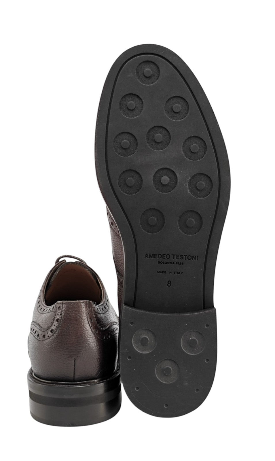 1200$ TESTONI "Camogli" Cigar Derby Shoes Soft Grain Calf 8 UK / 9 US / 42 IT