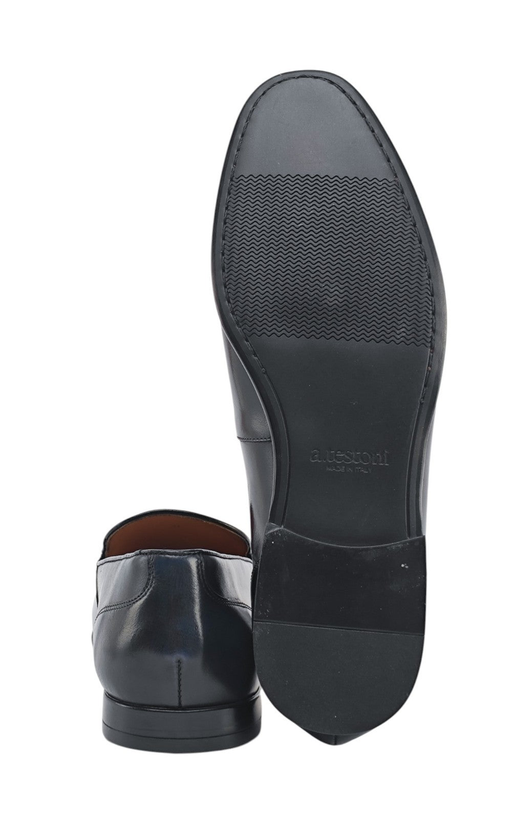 1200$ TESTONI Blue Tassel Loafer Shoes Burnished Calf 8 UK / 9 US / 42 IT