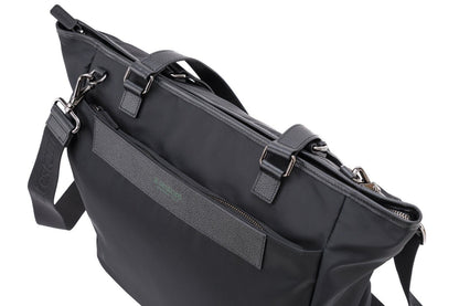 $840 Testoni Bologna Shopping Bag Work Bag Shoulder Strap Karibu Calf + Fabric