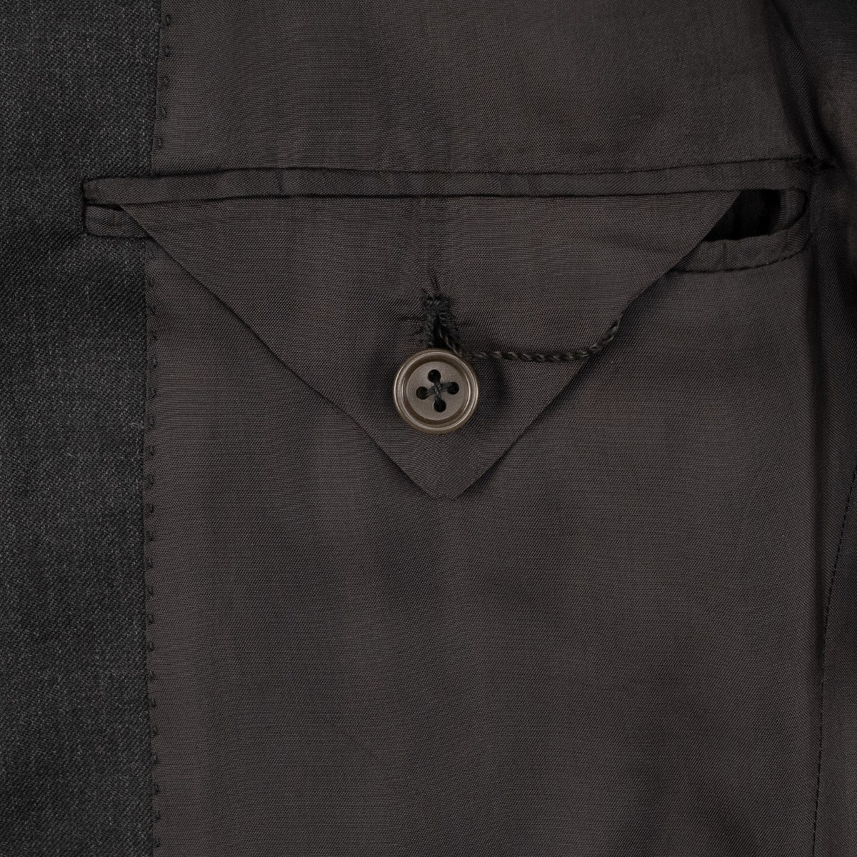 $2950 RUBINACCI LONDON HOUSE 3 Buttons Suit Wool Dark Gray 34 US / 44 EU