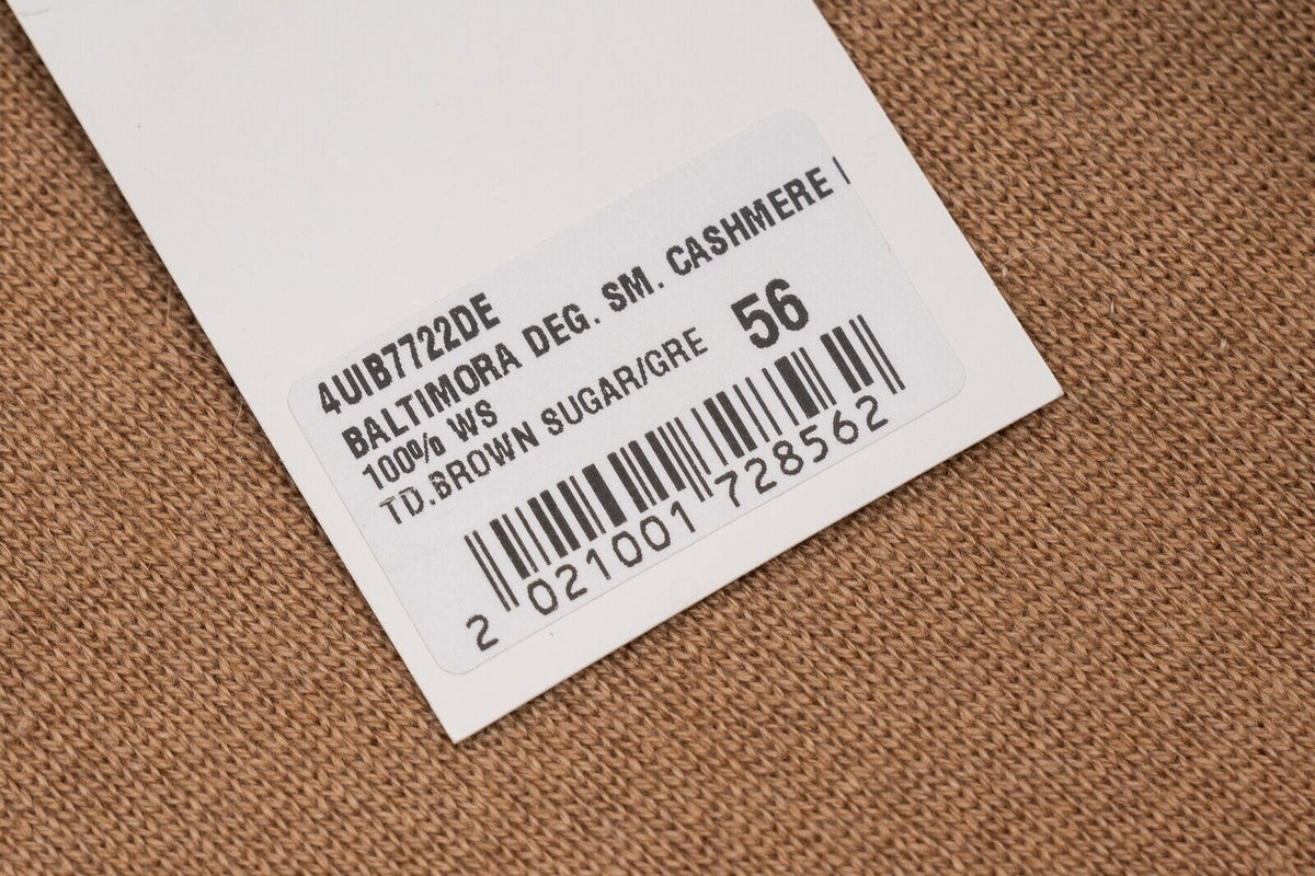 $1800 FEDELI  "Baltimora" Beige / Gray Cardigan Vest 100% Cashmere 46 US / 56 EU