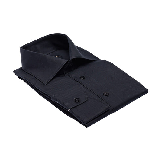 690$ LUXURY GERLIN Shirt Black ALUMO Cotton 15.75 - 40  1I ZILLI