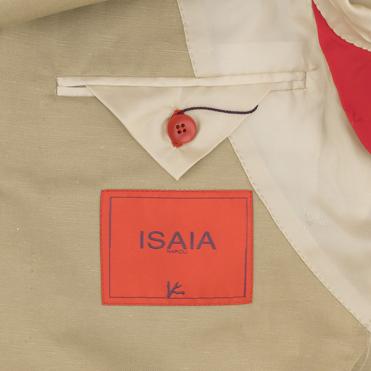 $5950 ISAIA NAPOLI "Capri" Light Beige Suit Cotton / Linen 36 US / 46 EU 8R