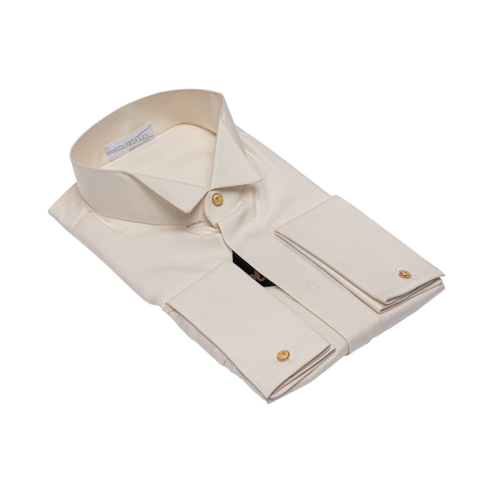 690$ LUXURY GERLIN Smoking Shirt Ivory Cotton 16 - 41 3C BIJAN