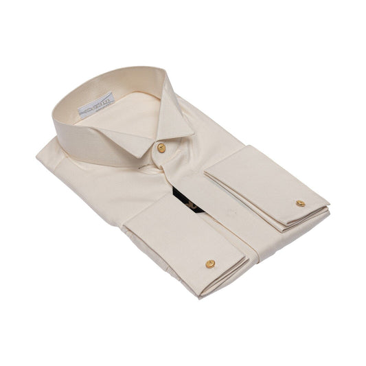 690$ LUXURY GERLIN Smoking Shirt Ivory Cotton 16 - 41 3C BIJAN