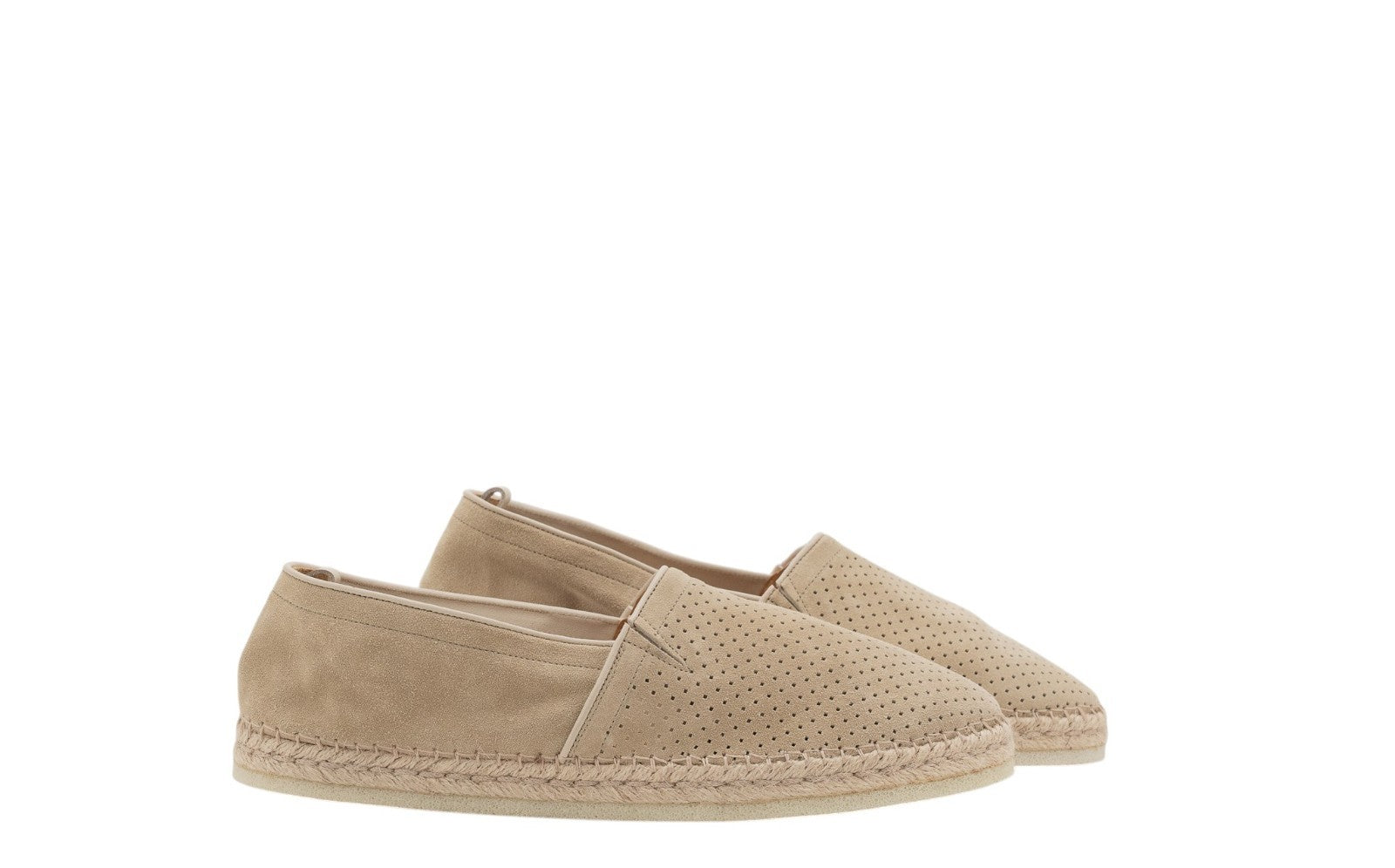 750$ TESTONI Espadrillas "Capri" Shoes Perf. Unlined Wheat 8 UK / 9  US / 42 IT