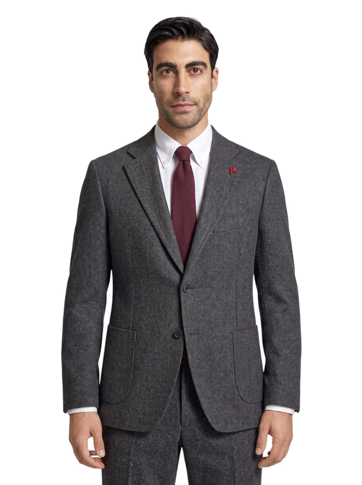 $6900 ISAIA NAPOLI "Capri" Dark Gray Suit Wool / Cashmere 46 US / 56 EU 7R