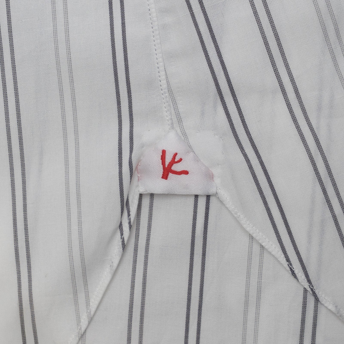 765$ ISAIA NAPOLI "Mix" White Dress Shirt Striped Hand-Sewn Fine Cotton 16.5  42