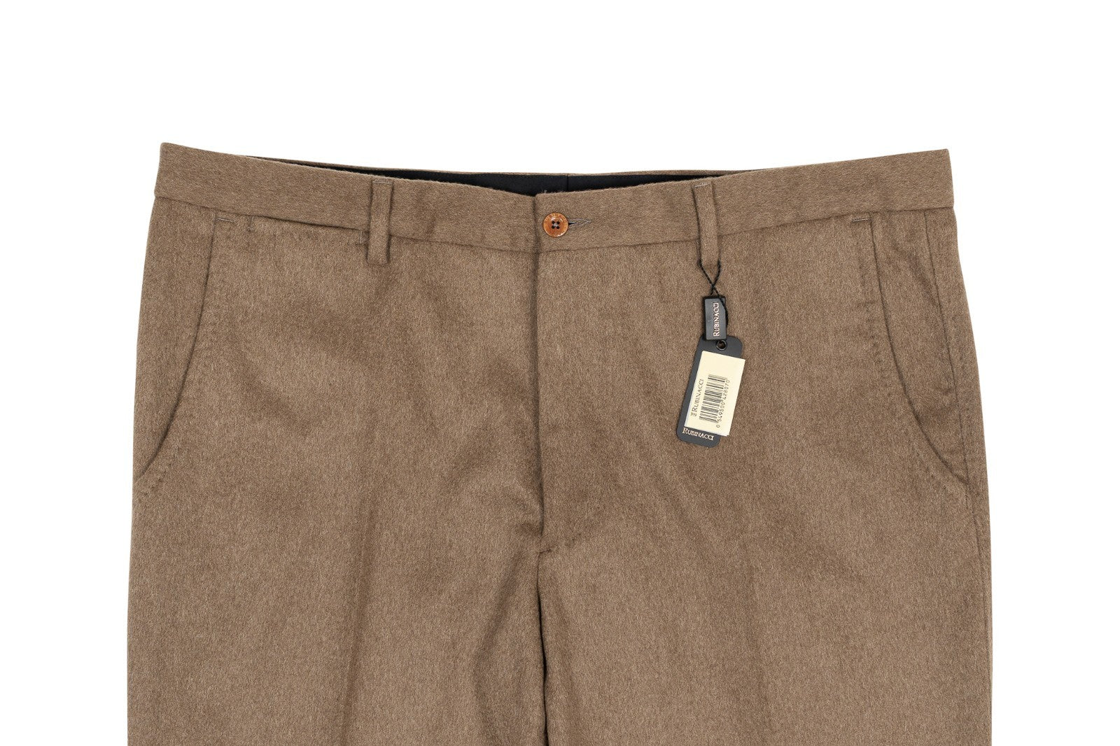 750$ RUBINACCI NAPOLI Brown Dress Pant 100% Cashmere 40 US  56 EU Made in Napoli