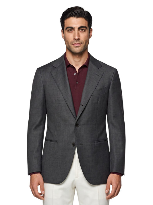 Sartoria DALCUORE NAPOLI Hand-Sewn Jacket Sport Coat Fine Wool Gray 36 US 46 EU