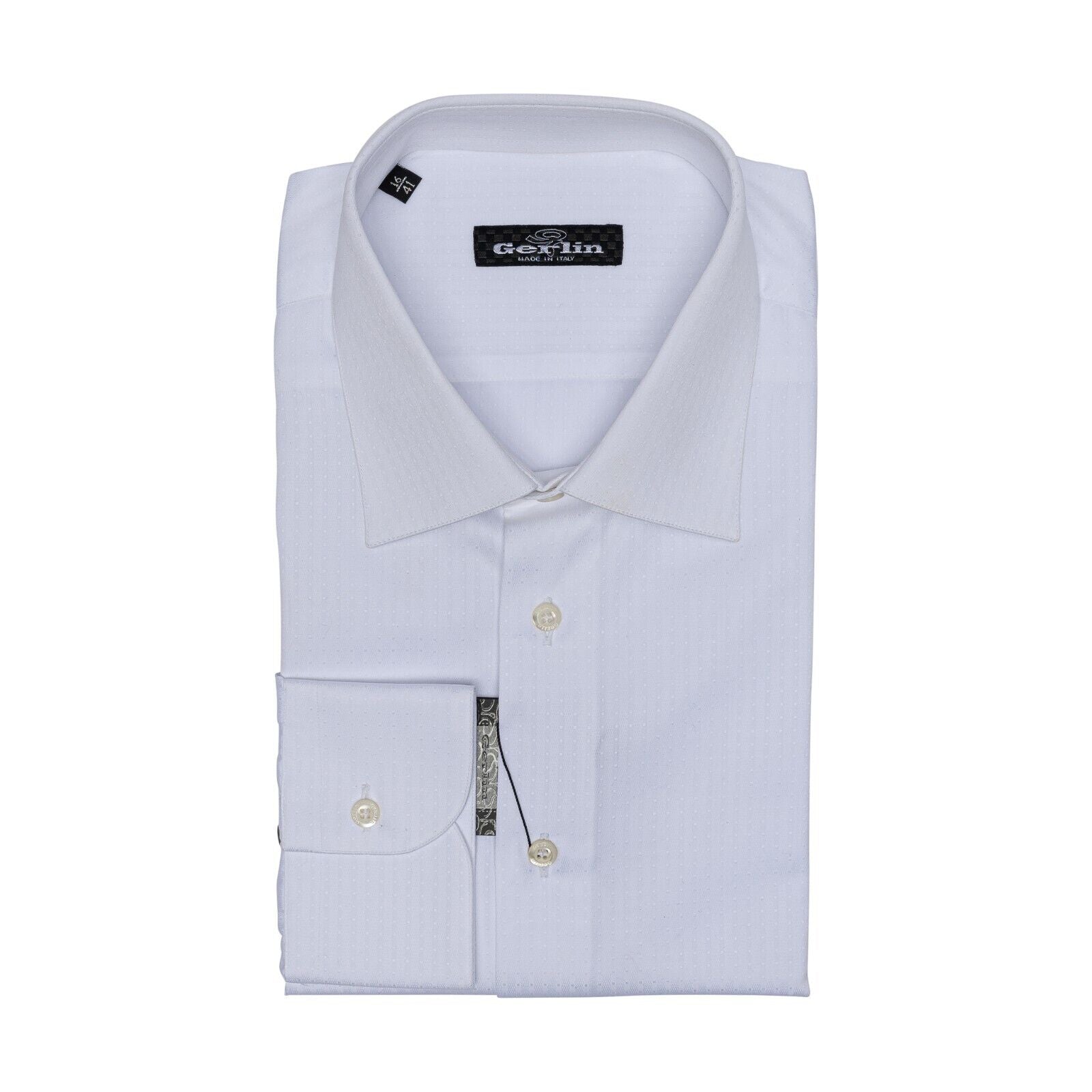 690$ LUXURY GERLIN Shirt White SUPRALUX ALUMO Cotton 16 - 41  4AV BIJAN