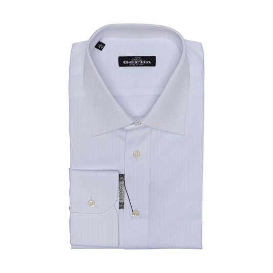 690$ LUXURY GERLIN Shirt White SUPRALUX ALUMO Cotton 16 - 41  4AV BIJAN