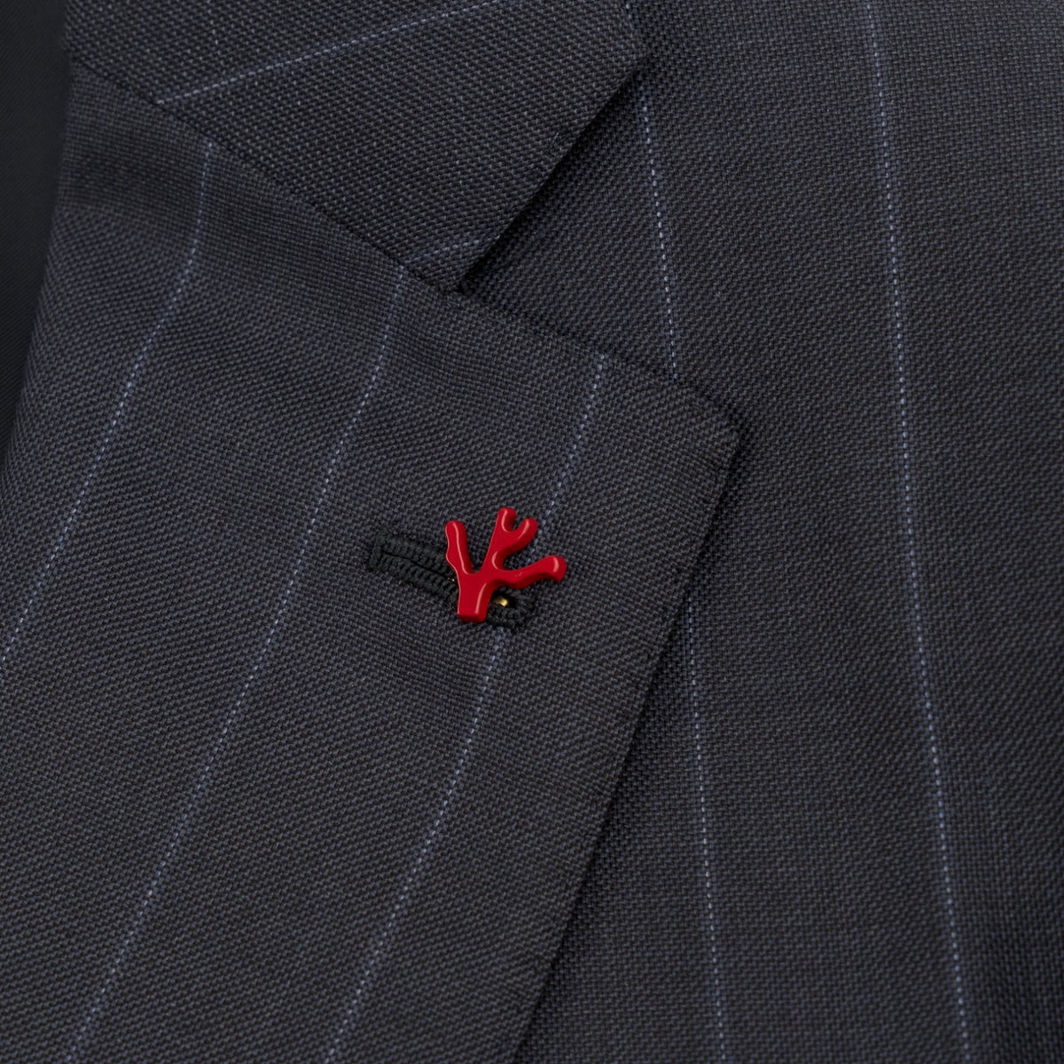 $6850 ISAIA NAPOLI "Gregorio" Dark Blue Suit Hand-Sewn Fine Wool Pinstripe
