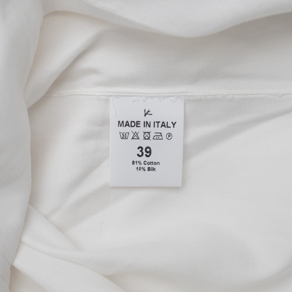 780$ ISAIA "Mix" Dress Shirt Button Down White Soft Cotton / Silk 15.5 - 39