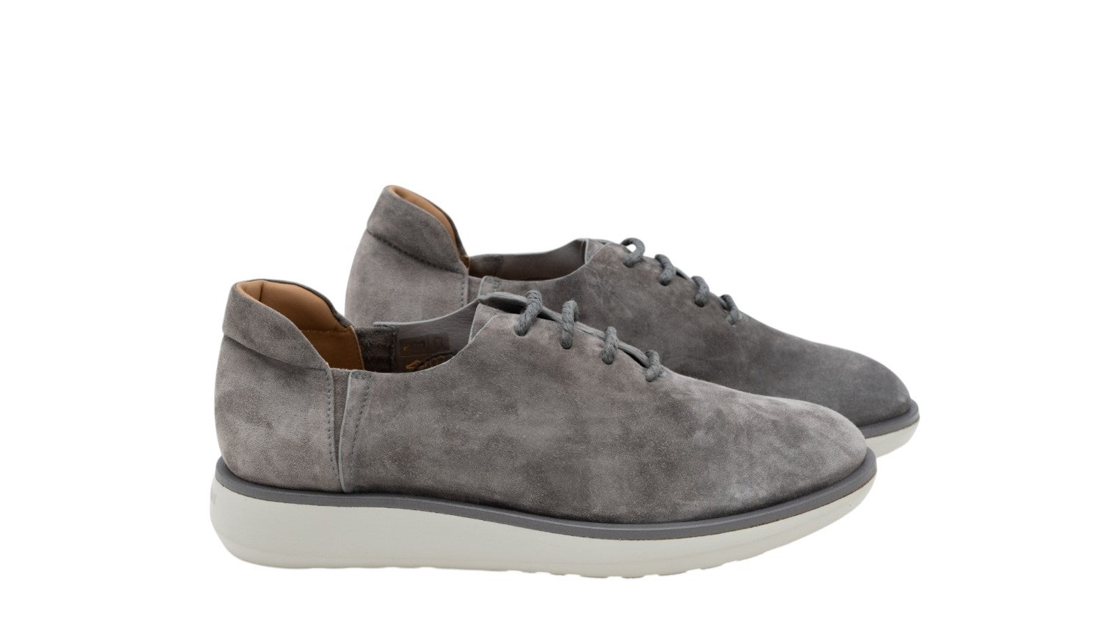 1120$ GIORGIO ARMANI Derby Shoes Gray Taupe Suede 5 UK  6 US  39 IT