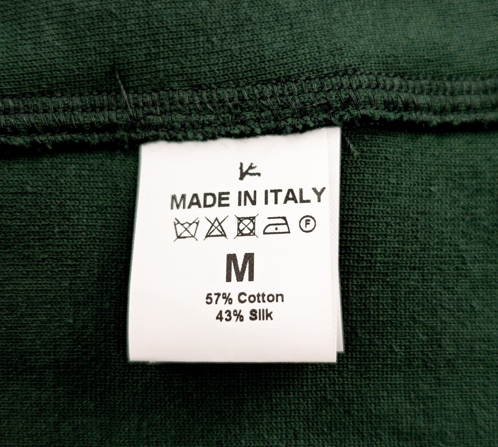 $1750 ISAIA NAPOLI Forest Green Zip Track Jacket Terry Cotton - Silk Size M