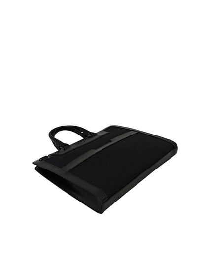 1480$ PINEIDER FIRENZE 1774 Black Nylon & Calf Slim Briefcase Bag Document Case