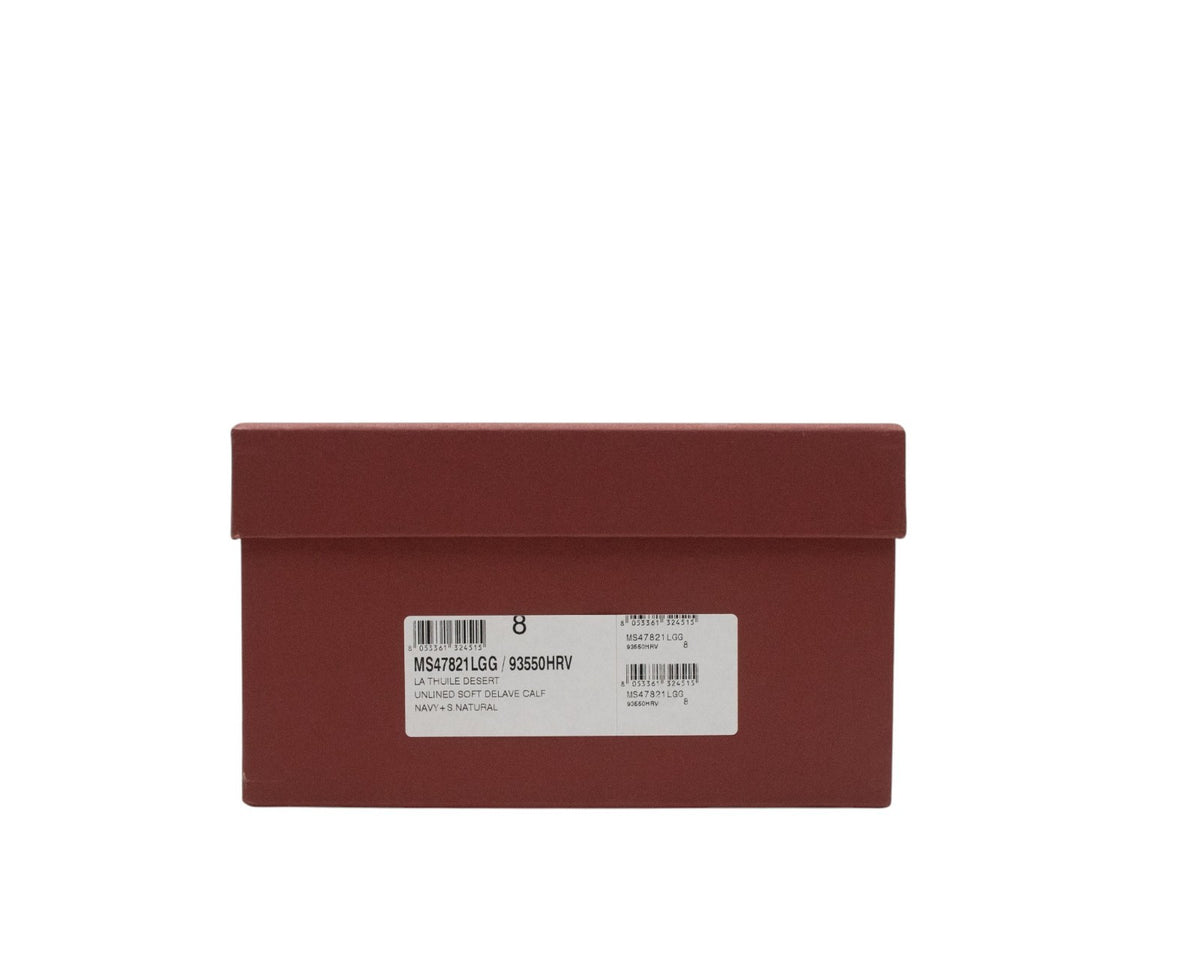 1300$ TESTONI "Piuma" La Thuile Desert Boot Unlined Calf Navy 8 UK /9 US / 42 IT